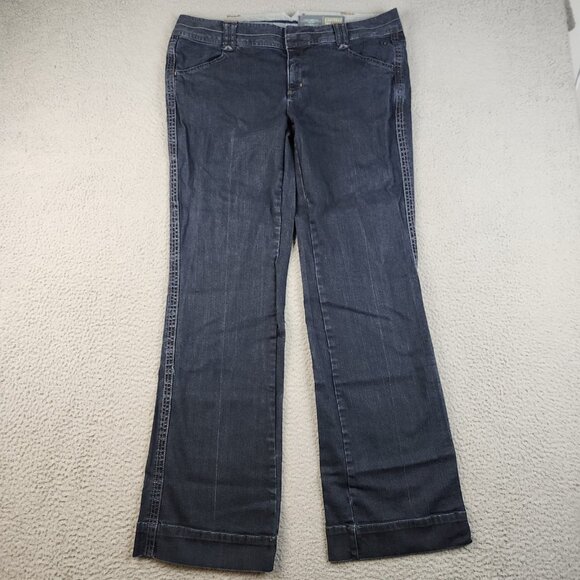 Converse One Star Denim - Converse One Star Jeans Women's 14 Boot Cut Blue Dark Wash Stretch Denim Pants